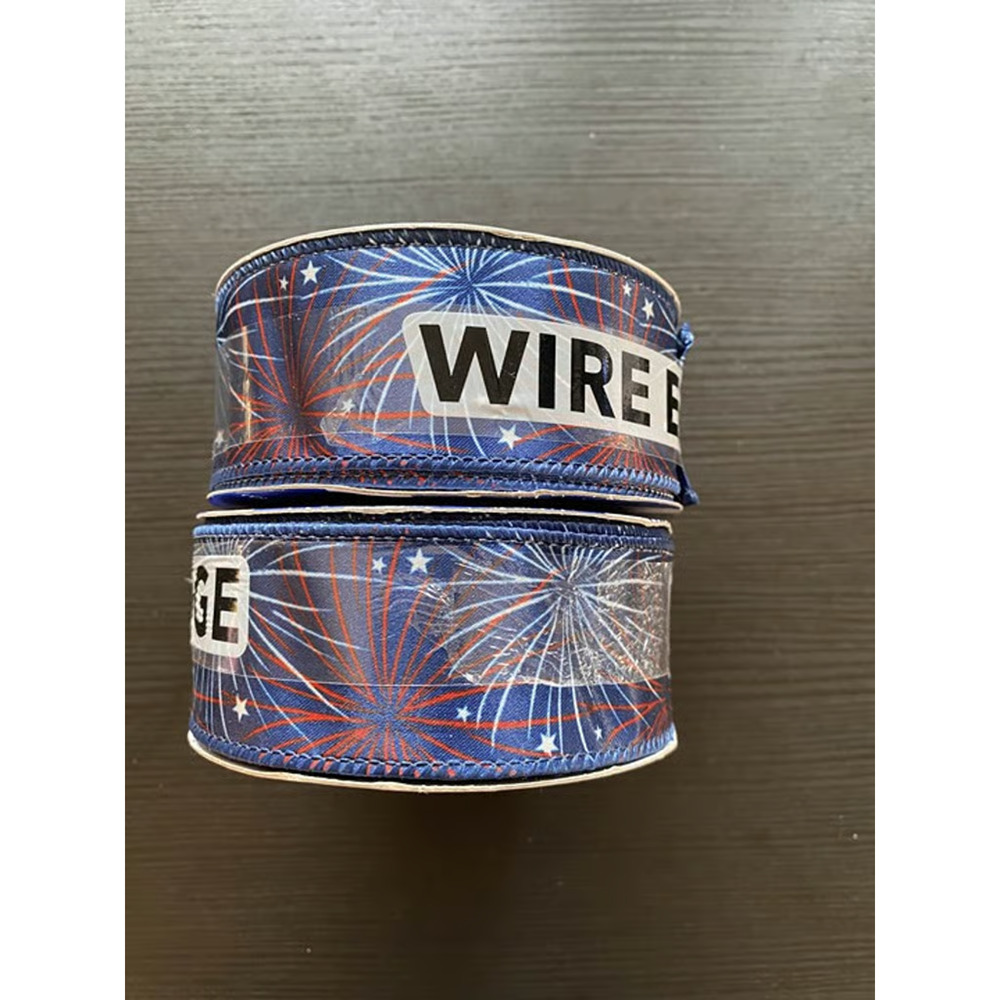 Two Spools Place & Time Patriotic Ribbon Fireworks for 4th of July Decor